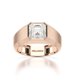3 CT Asscher Cut Lab Diamond Men's Ring Jama Jewels