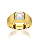 3 CT Asscher Cut Lab Diamond Men's Ring