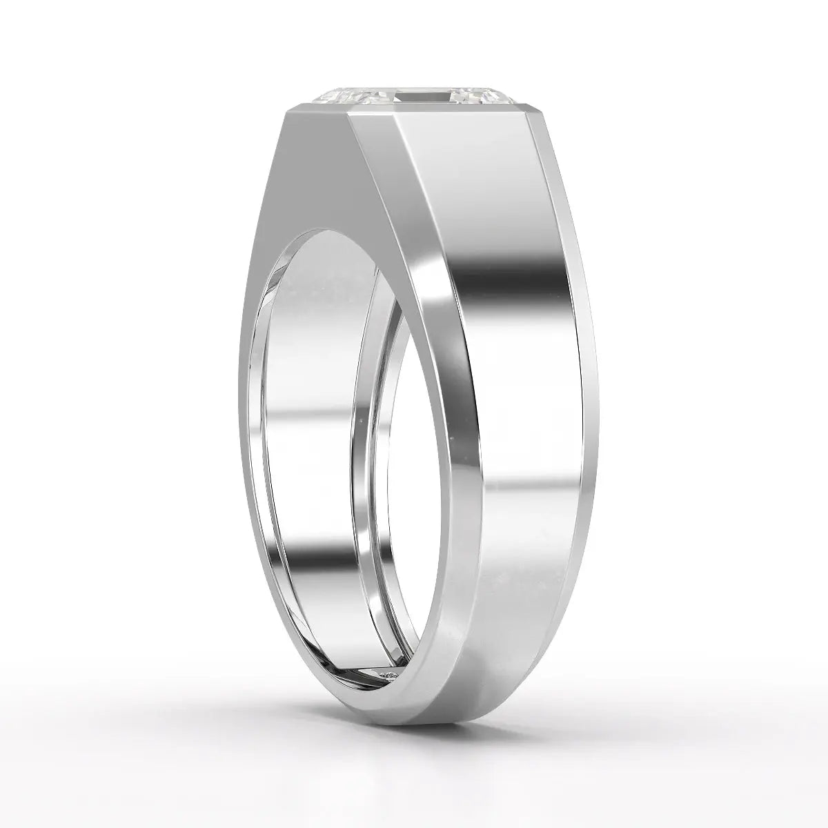 3 CT Asscher Cut Lab Diamond Men's Ring Jama Jewels