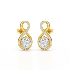 2.2 CT Lab Diamond Round Cut Earrings Jama Jewels