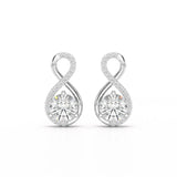 2.2 CT Lab Diamond Round Cut Earrings
