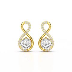 2.2 CT Lab Diamond Round Cut Earrings Jama Jewels