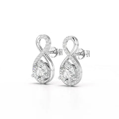 2.2 CT Lab Diamond Round Cut Earrings Jama Jewels