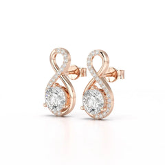 2.2 CT Lab Diamond Round Cut Earrings Jama Jewels