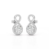 2.2 CT Lab Diamond Round Cut Earrings