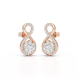 2.2 CT Lab Diamond Round Cut Earrings