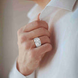 5.7 CT Round Shape Lab Diamond Men's Ring