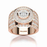 5.7 CT Round Shape Lab Diamond Men's Ring