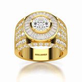 5.7 CT Round Shape Lab Diamond Men's Ring