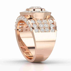 5.75 CT Round Shape Lab Diamond Men's Ring Jama Jewels
