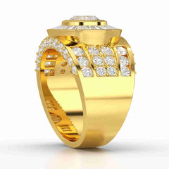 5.75 CT Round Shape Lab Diamond Men's Ring Jama Jewels