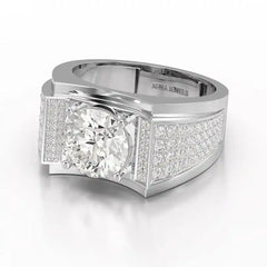 4 CT Round Cut Lab Diamond Men's Ring Jama Jewels