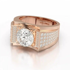 4 CT Round Cut Lab Diamond Men's Ring Jama Jewels