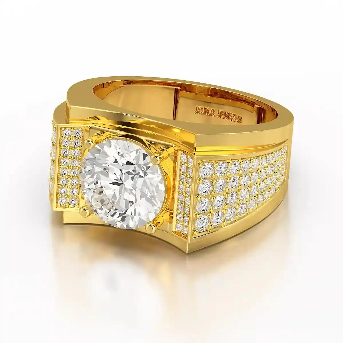 4 CT Round Cut Lab Diamond Men's Ring Jama Jewels