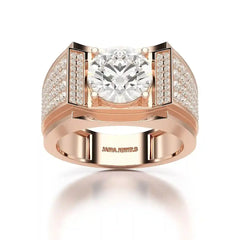 4 CT Round Cut Lab Diamond Men's Ring Jama Jewels