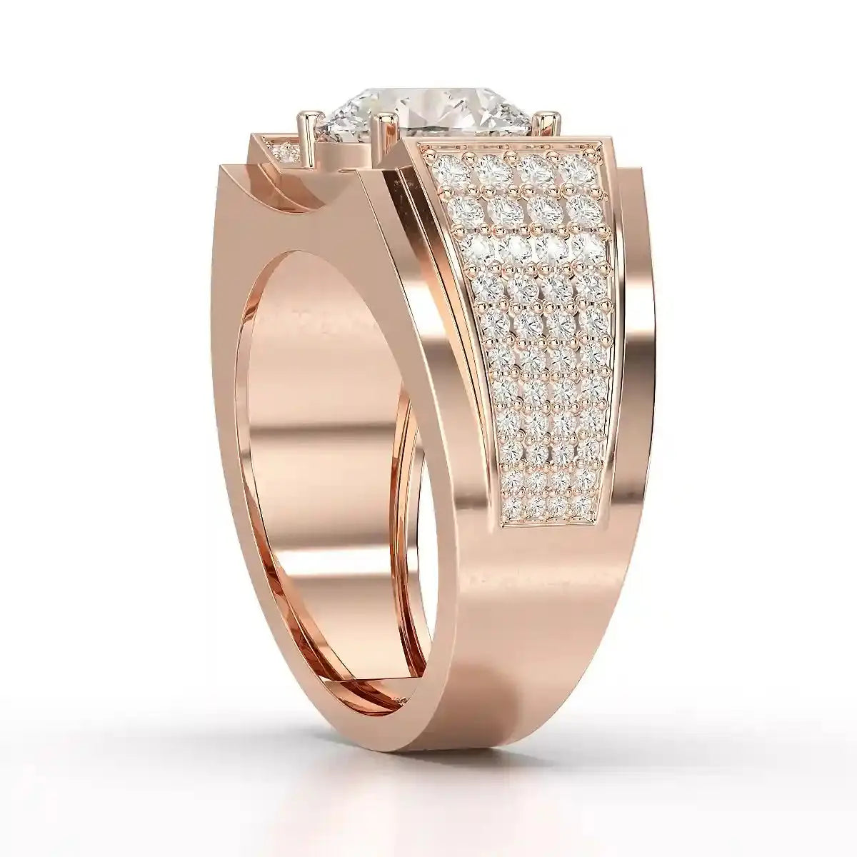 4 CT Round Cut Lab Diamond Men's Ring Jama Jewels