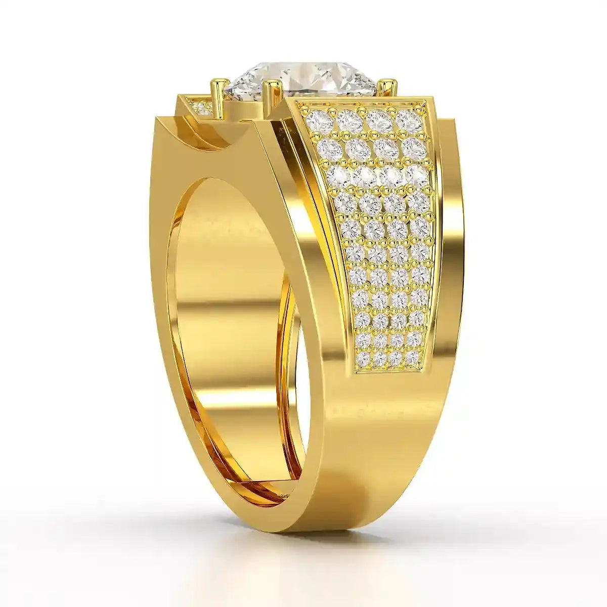 4 CT Round Cut Lab Diamond Men's Ring Jama Jewels