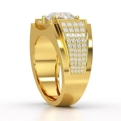 4 CT Round Cut Lab Diamond Men's Ring Jama Jewels