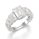 7.6 CT Emerald Shape Lab Diamond Ring