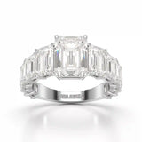 7.6 CT Emerald Shape Lab Diamond Ring