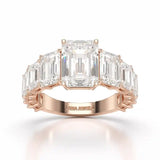 7.6 CT Emerald Shape Lab Diamond Ring
