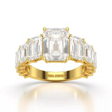 7.6 CT Emerald Shape Lab Diamond Ring