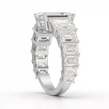 7.6 CT Emerald Shape Lab Diamond Ring