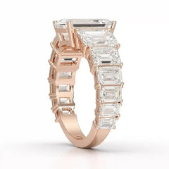 7.8 CT Emerald Shape Lab Diamond Ring Jama Jewels