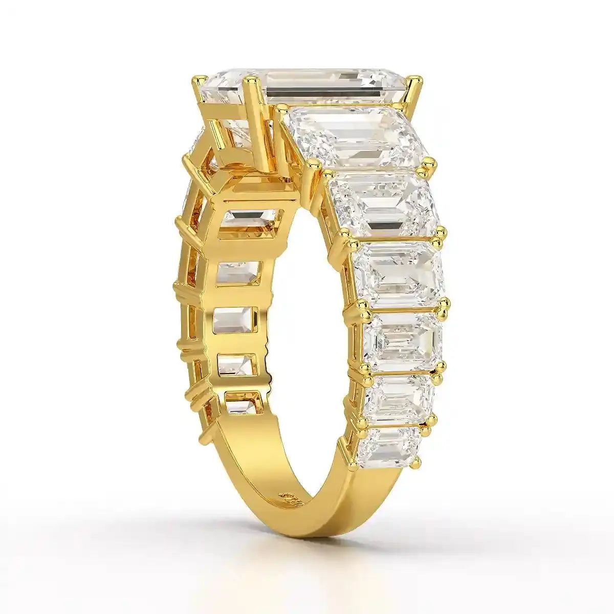 7.8 CT Emerald Shape Lab Diamond Ring Jama Jewels