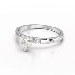 0.68 CT Heart Shaped Lab Diamond Ring Jama Jewels