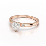 0.68 CT Heart Shaped Lab Diamond Ring