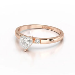 0.68 CT Heart Shaped Lab Diamond Ring Jama Jewels