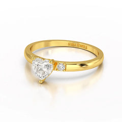 0.68 CT Heart Shaped Lab Diamond Ring Jama Jewels