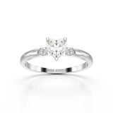 0.68 CT Heart Shaped Lab Diamond Ring