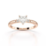 0.68 CT Heart Shaped Lab Diamond Ring