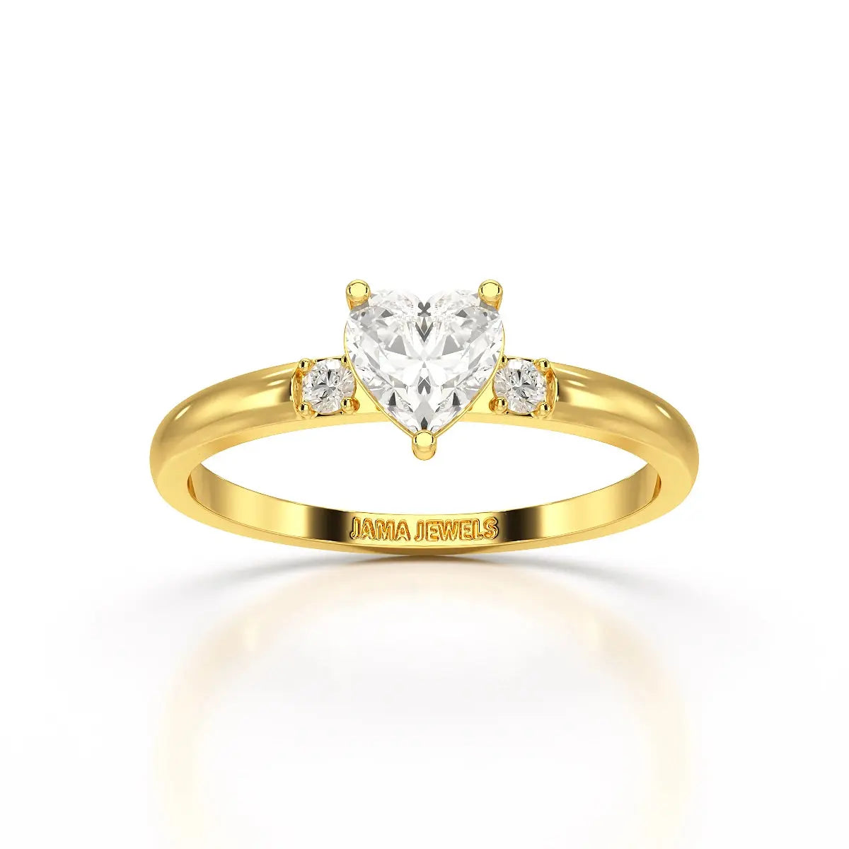 0.68 CT Heart Shaped Lab Diamond Ring Jama Jewels