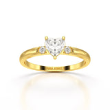 0.68 CT Heart Shaped Lab Diamond Ring