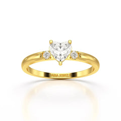 0.68 CT Heart Shaped Lab Diamond Ring Jama Jewels