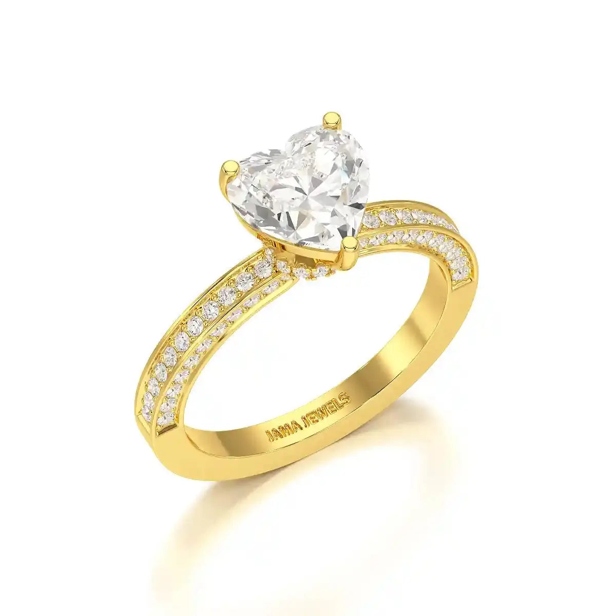2.53CT Heart Cut Lab Diamond Ring Jama Jewels