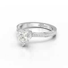 2.53CT Heart Cut Lab Diamond Ring Jama Jewels