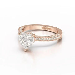 2.53CT Heart Cut Lab Diamond Ring Jama Jewels