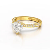 2.53CT Heart Cut Lab Diamond Ring