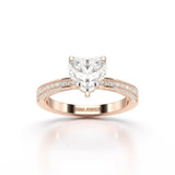 2.53CT Heart Cut Lab Diamond Ring