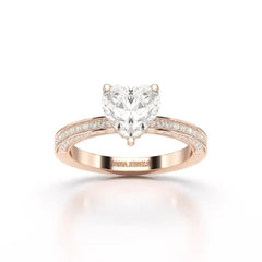 2.53CT Heart Cut Lab Diamond Ring Jama Jewels