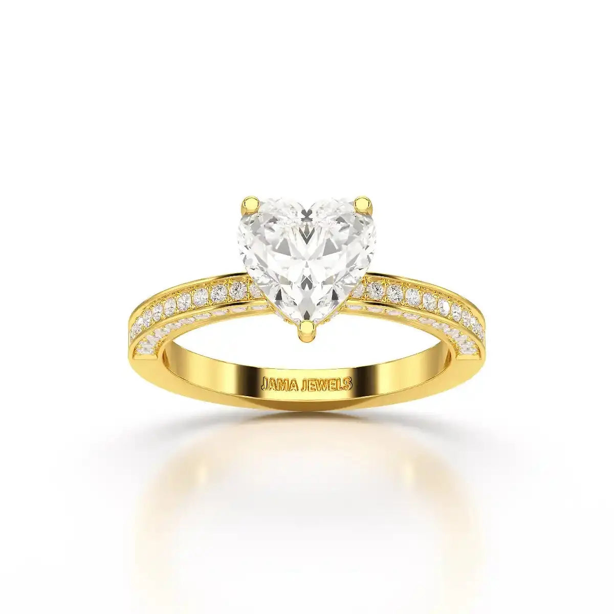2.53CT Heart Cut Lab Diamond Ring Jama Jewels
