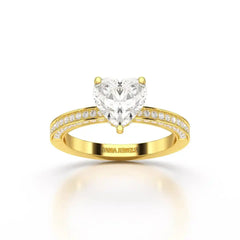2.53CT Heart Cut Lab Diamond Ring Jama Jewels