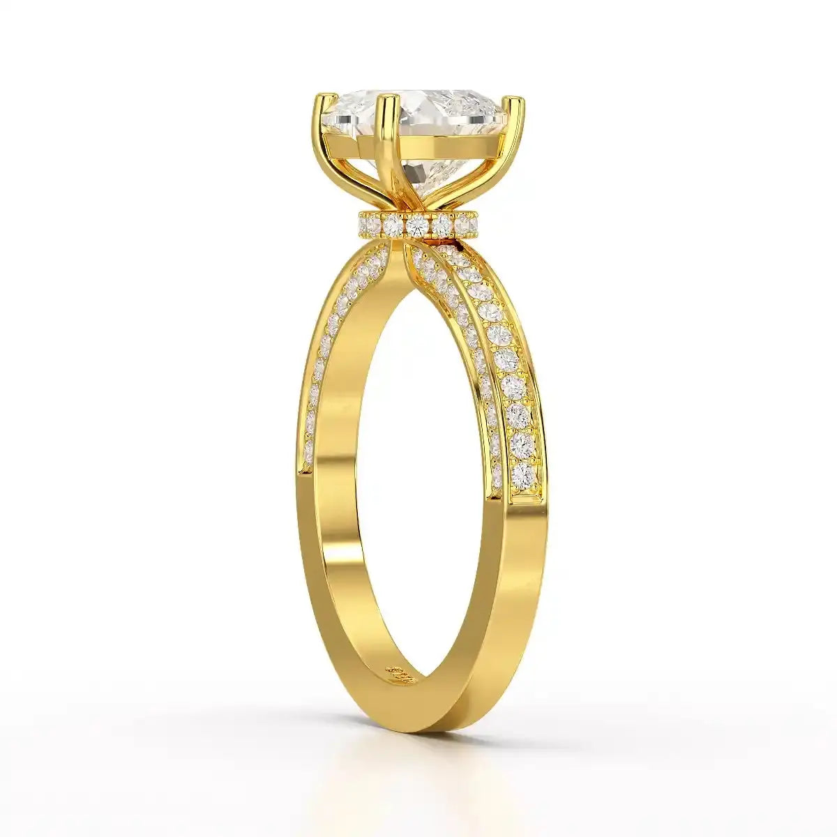 2.53CT Heart Cut Lab Diamond Ring Jama Jewels