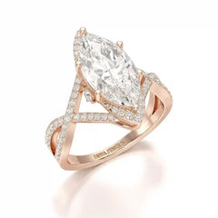 3.5 CT Marquise Cut Lab Diamond Ring Jama Jewels
