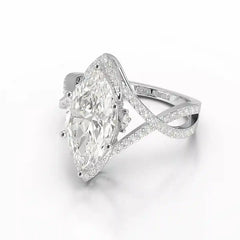 3.5 CT Marquise Cut Lab Diamond Ring Jama Jewels