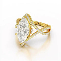 3.5 CT Marquise Cut Lab Diamond Ring Jama Jewels